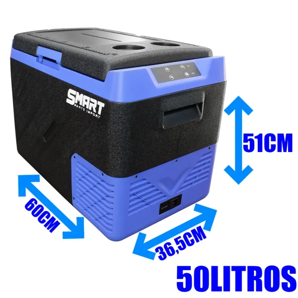 Geladeira Portátil 50 Litros (Preto/Azul) - Imagem 2